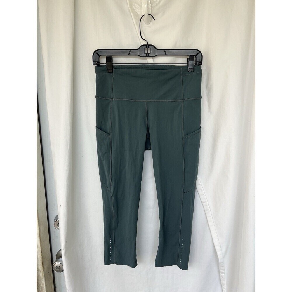 Lululemon Fast Free Crop II *Nulux 19" Grey Eucalyptus Size 8 - Picture 8 of 14